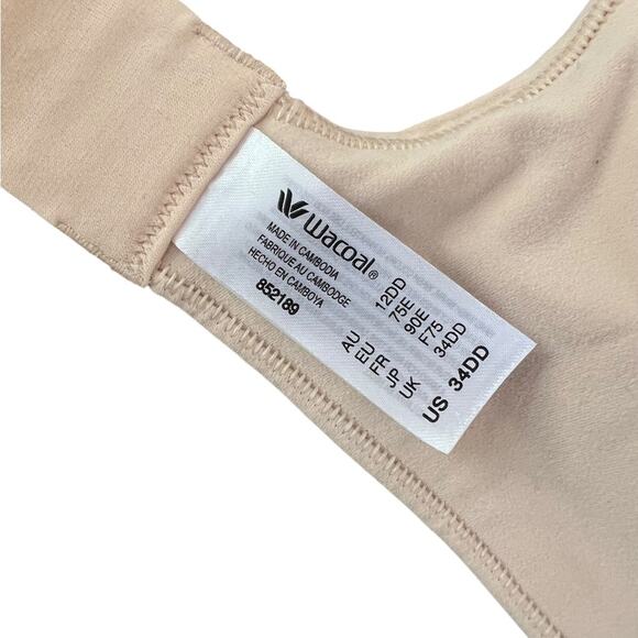 *NWOT Wacoal 852189 How Perfect Wire Free T-Shirt Bra Sand – 34DD - Picture 7 of 7